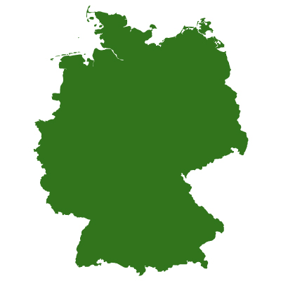ドイツ連邦共和国無料フリーイラスト｜無地(緑)